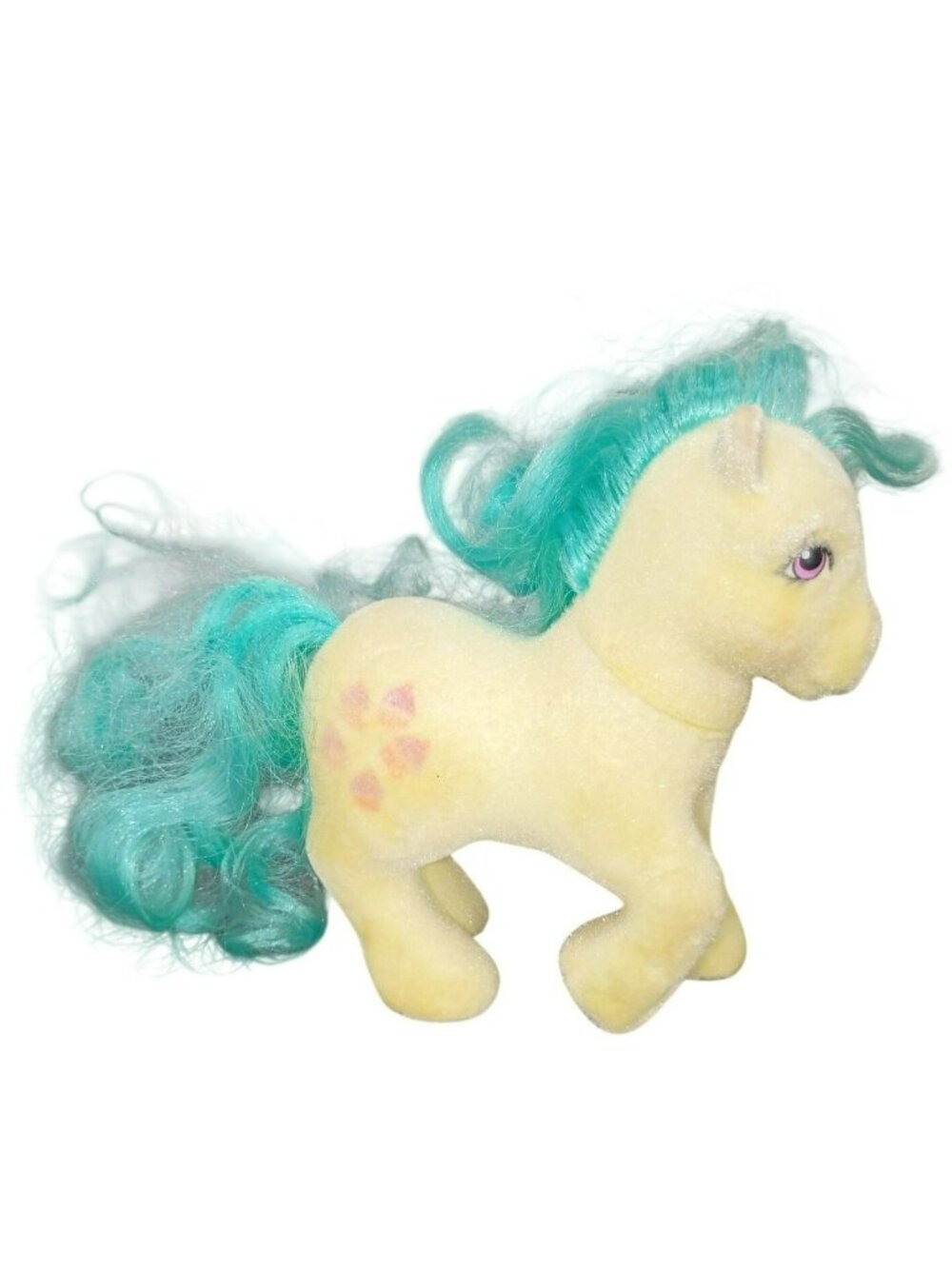 1985 G1‎ My Little Pony So-Soft Cupcake With Flocked Yellow Body & Teal Mane